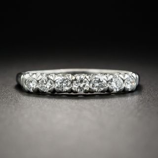 Mid-Century Platinum Diamond Wedding Band 