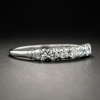 Mid-Century Platinum Diamond Wedding Band 