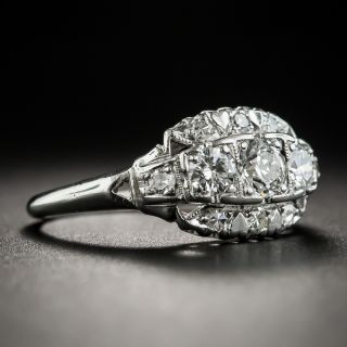 Mid-Century Platinum Three-Stone Diamond Ring