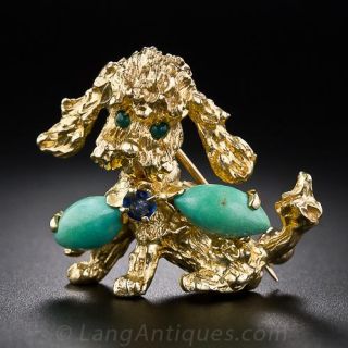 Mid-Century Poodle Pin