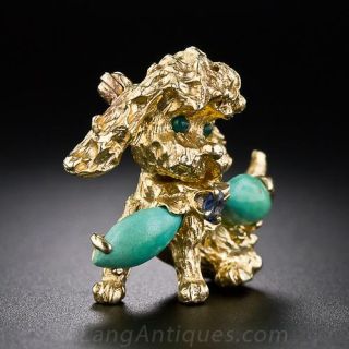 Mid-Century Poodle Pin