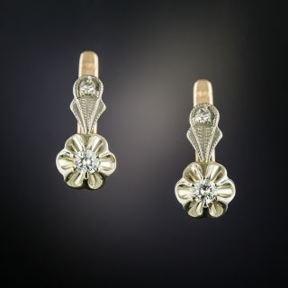 Mid-Century Russian Diamond Earrings - 3