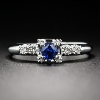 Mid-Century Sapphire Engagement Ring - 1