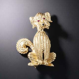 Mid-Century Shaggy Dog Brooch - 2