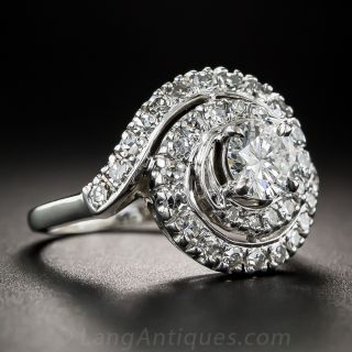 Mid-Century Spiral Diamond Ring