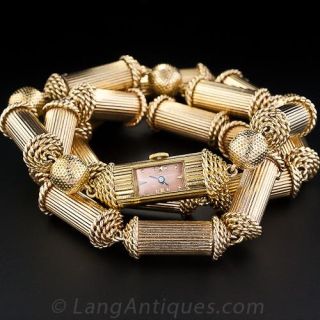 Mid-Century 'Three-Piece' Cylinder Bracelet Watch