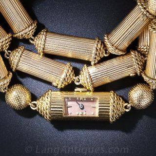 Mid-Century 'Three-Piece' Cylinder Bracelet Watch