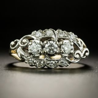 Mid-Century Three-Stone Diamond Ring - 2