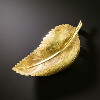 Tiffany & Co. 18K Leaf Brooch, Italy - 7