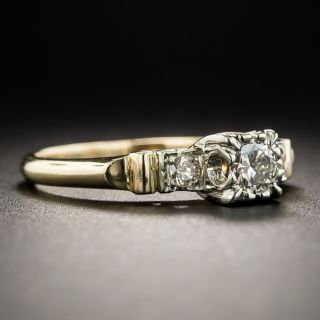 Mid-Century Two-Tone .18 Carat Diamond Engagement Ring