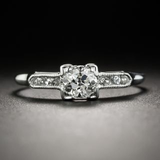 Petite Vintage .30 Carat Diamond Engagement Ring - 2
