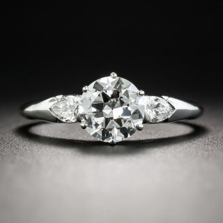 Mid-Century Vintage .92 Carat Diamond Engagement Ring - GIA H VVS2 - 2