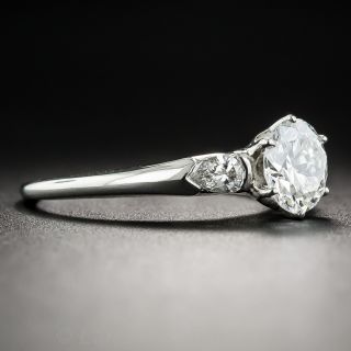 Mid-Century Vintage .92 Carat Diamond Engagement Ring - GIA H VVS2