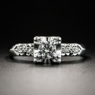 Mid-Century Vintage Diamond Wedding Set