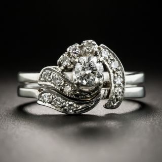 Mid-Century Vintage Diamond Wedding Set - 1