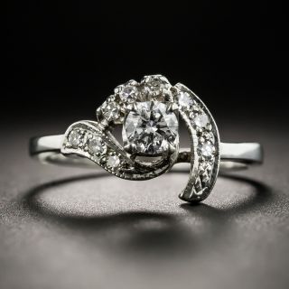 Mid-Century Vintage Diamond Wedding Set