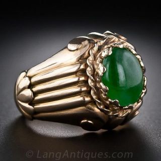 Mid-Century Vintage Jade Ring