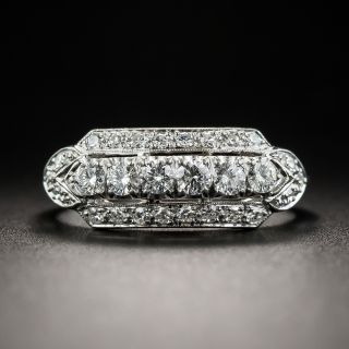 Mid-Century Vintage Platinum Diamond Wedding Band by Granat Brothers