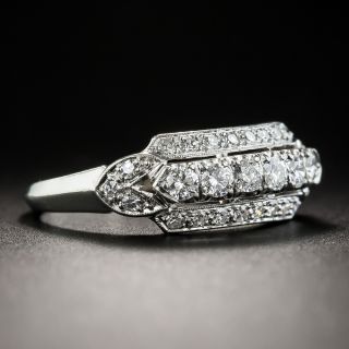 Mid-Century Vintage Platinum Diamond Wedding Band by Granat Brothers