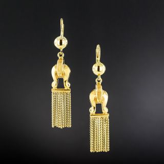 Mid-Century Vintage Tassel Earrings - 3