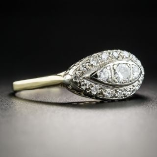 Mid-Century Vintage Two-Tone Diamond Engagement Ring