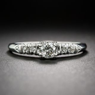 Mid-Century White Gold and Diamond Engagement ring
