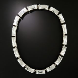Mid-Twentieth Century Bold Mexican Silver Necklace - 2