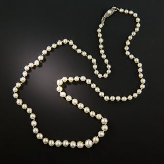 Mikimoto 20 Inch Long Cultured Pearl Necklace