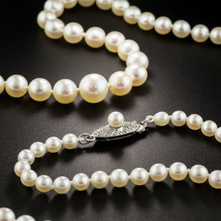 Mikimoto 20 Inch Long Cultured Pearl Necklace - 4