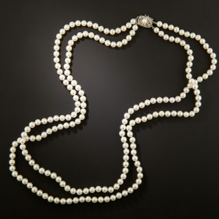 Mikimoto Double-Strand Pearl Necklace - 5