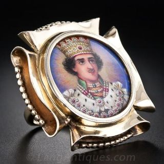 Miniature Hand Painted Enamel Ring