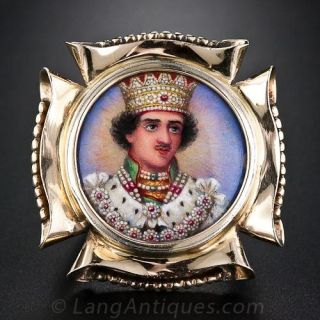 Miniature Hand Painted Enamel Ring
