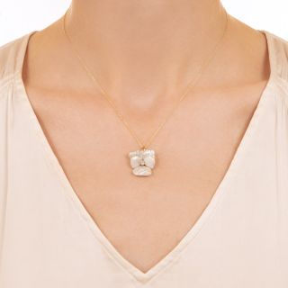 Mississippi River Pearl Pansy Pendant, Circa 1900