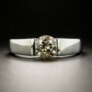 Modern 1.15 Carat Champagne Diamond Solitaire Ring - 2