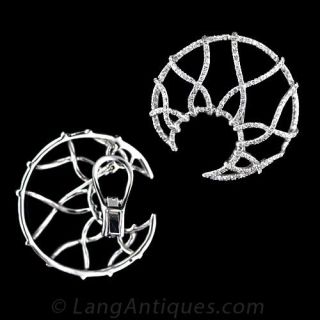Modern Diamond Earclips