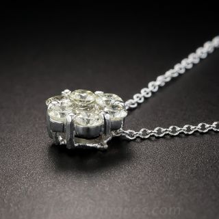 Modern Diamond Flower Pendant