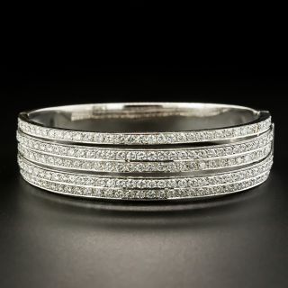 Modern Five Row Diamond Bangle Bracelet - 1