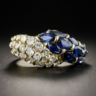 Modern Sapphire Diamond Ring - 1