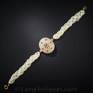 Moghul Style Gem and Pearl Bracelet