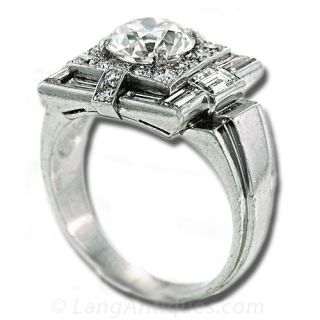 Monumental Art Deco Diamond Ring