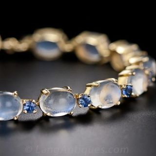 Moonstone and Sapphire Bracelet