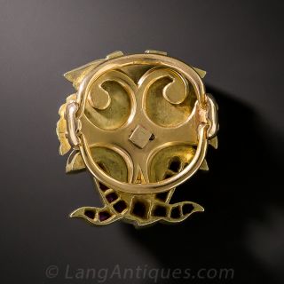 Moonstone Medusa Scarf Ring