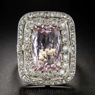 Morganite and Diamond Cocktail Ring