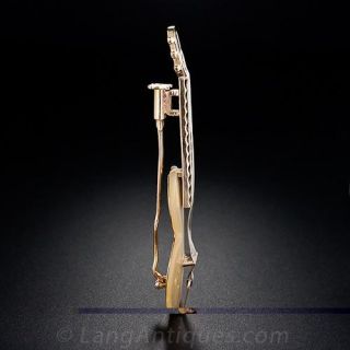 Mother of Pearl Guitar Brooch