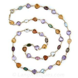 Multi-Gem Neck Chain
