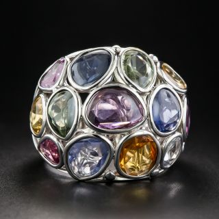 Multi-Sapphire Dome Ring -10.00 Carats  - 3