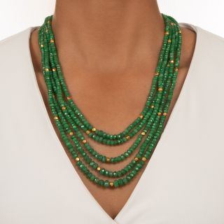 Multi-Strand Tsavorite Garnet Necklace