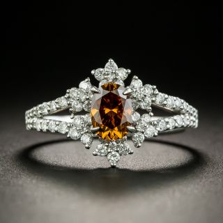 Natural .67 Carat Cinnamon Colored Diamond Ring - GIA - 2