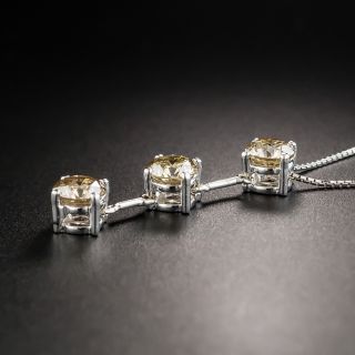Natural Brown Diamond Three-Stone Pendant 