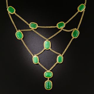 Natural Burmese Jadeite Festoon Necklace